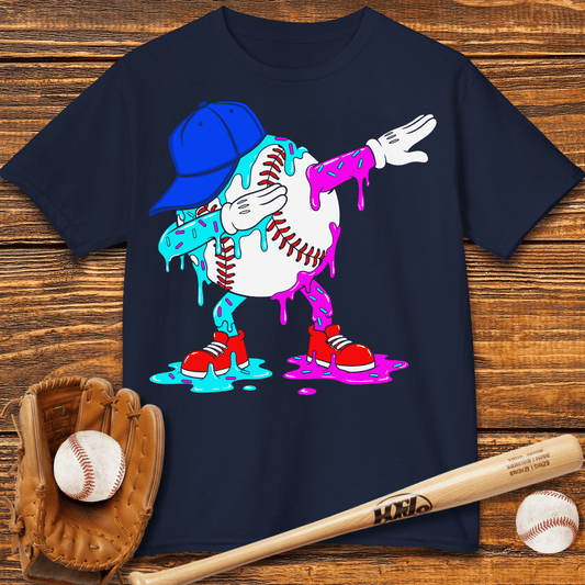Dabbing Baseball Drip Kids T-Shirt - HomeRun PrintsKids clothes