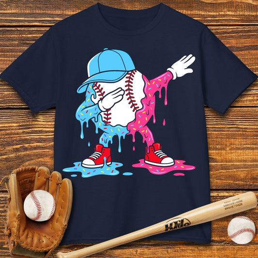 Dabbing Baseball Drip Kids T-shirt - HomeRun PrintsKids clothes