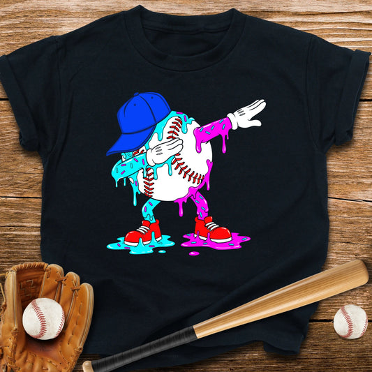 Dabbing Baseball Drip Youth Tee - HomeRun PrintsKids clothes