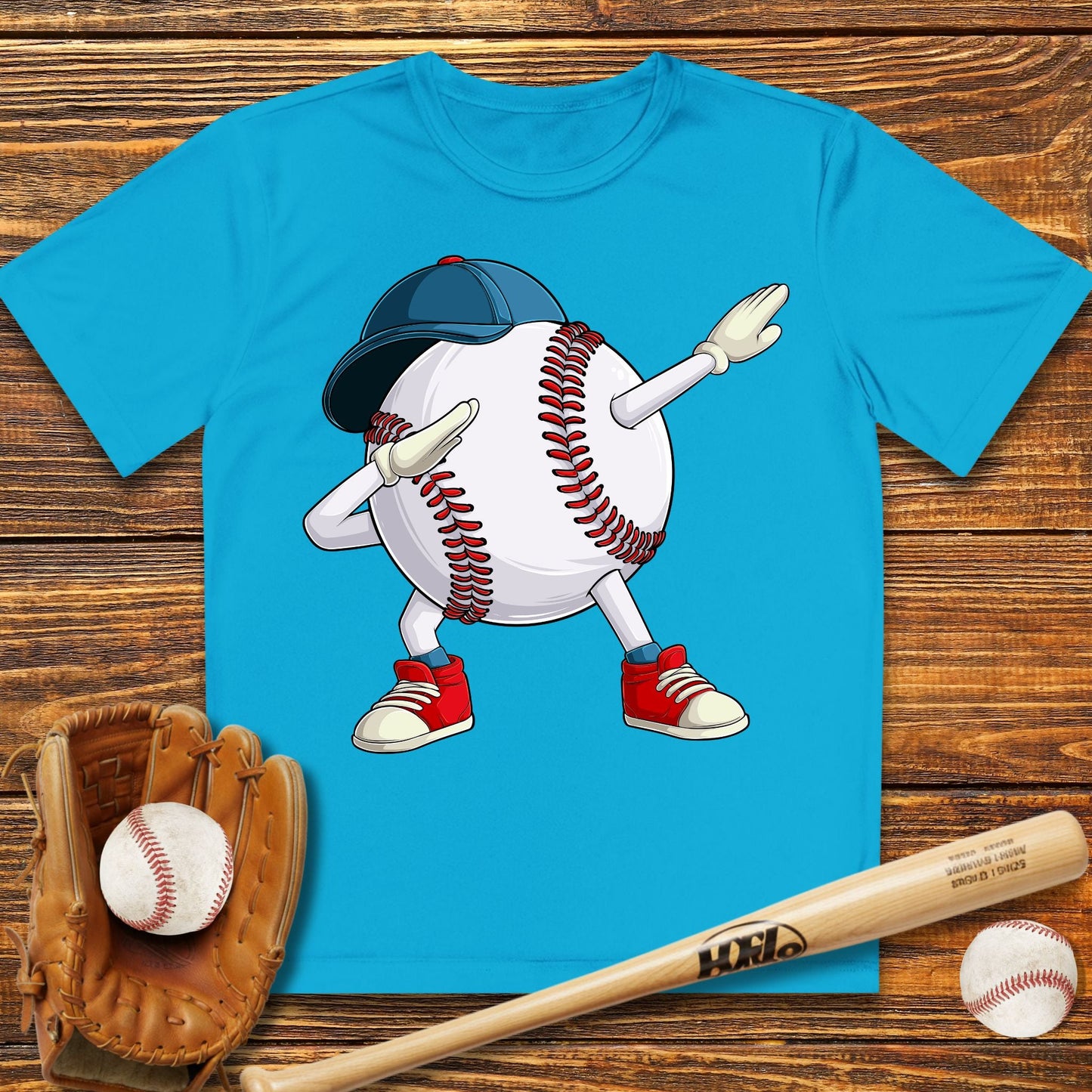 Dabbing Baseball Youth Athletic Tee - HomeRun PrintsAthletic Tee