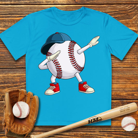 Dabbing Baseball Youth Athletic Tee - HomeRun PrintsAthletic Tee