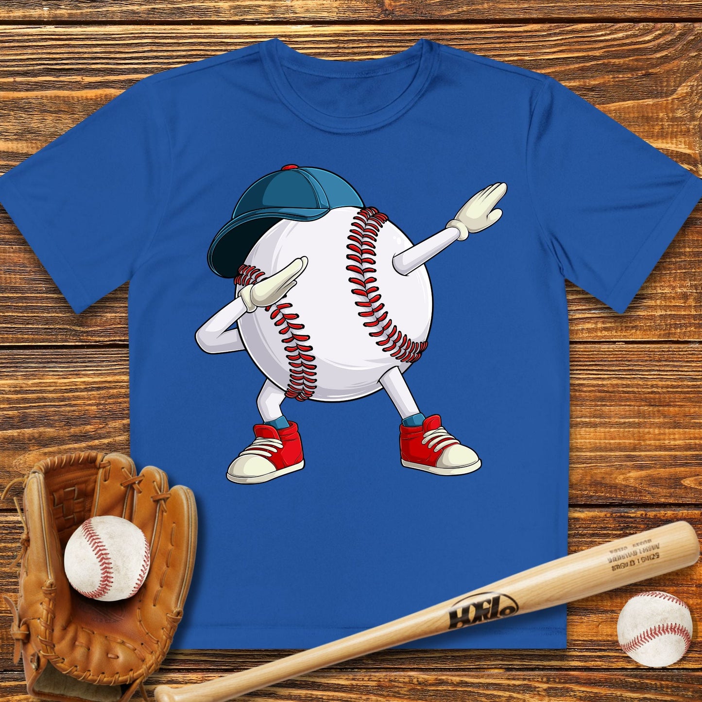 Dabbing Baseball Youth Athletic Tee - HomeRun PrintsAthletic Tee