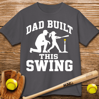 Dad Coached Her Swing Kids T-shirt - HomeRun PrintsKids clothes