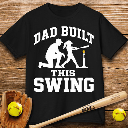 Dad Coached Her Swing Kids T-shirt - HomeRun PrintsKids clothes
