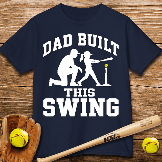 Dad Coached Her Swing Kids T-shirt - HomeRun PrintsKids clothes