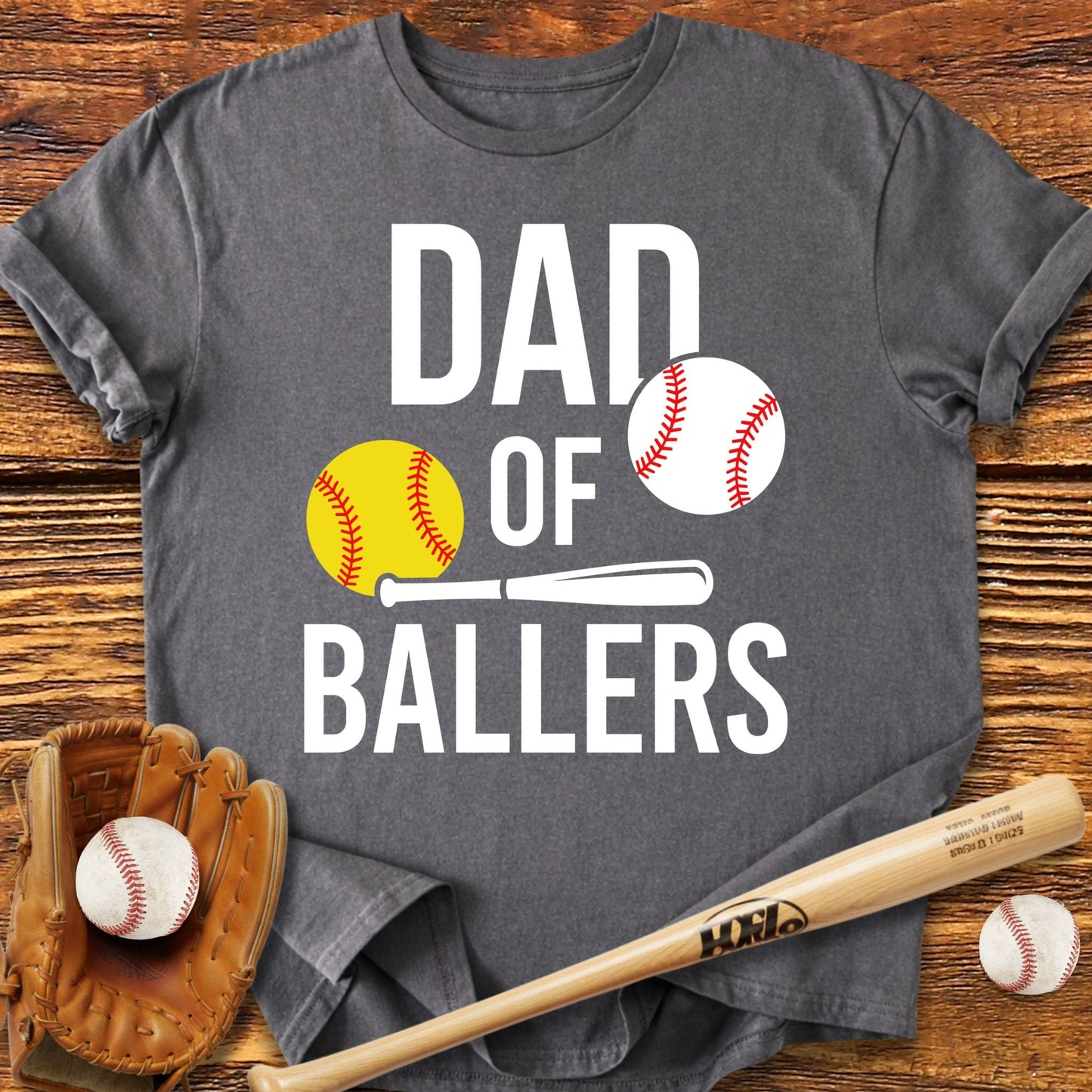 Dad Of Ballers T-Shirt - HomeRun PrintsT-Shirt