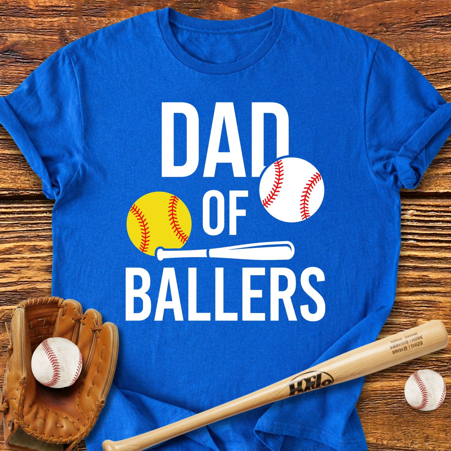 Dad Of Ballers T-Shirt - HomeRun PrintsT-Shirt