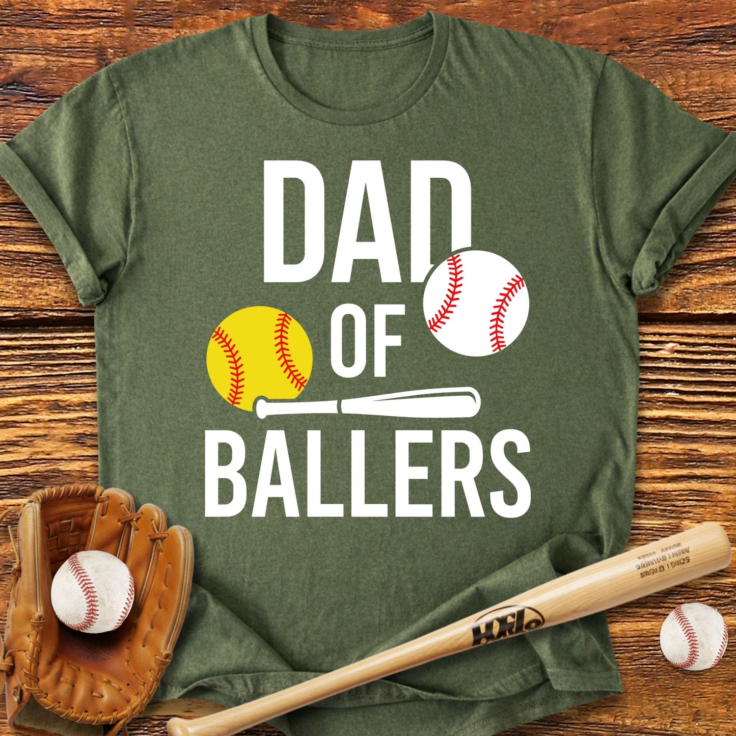 Dad Of Ballers T-Shirt - HomeRun PrintsT-Shirt