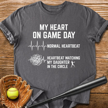 Daughter Circle Races My Heart - HomeRun PrintsT-Shirt