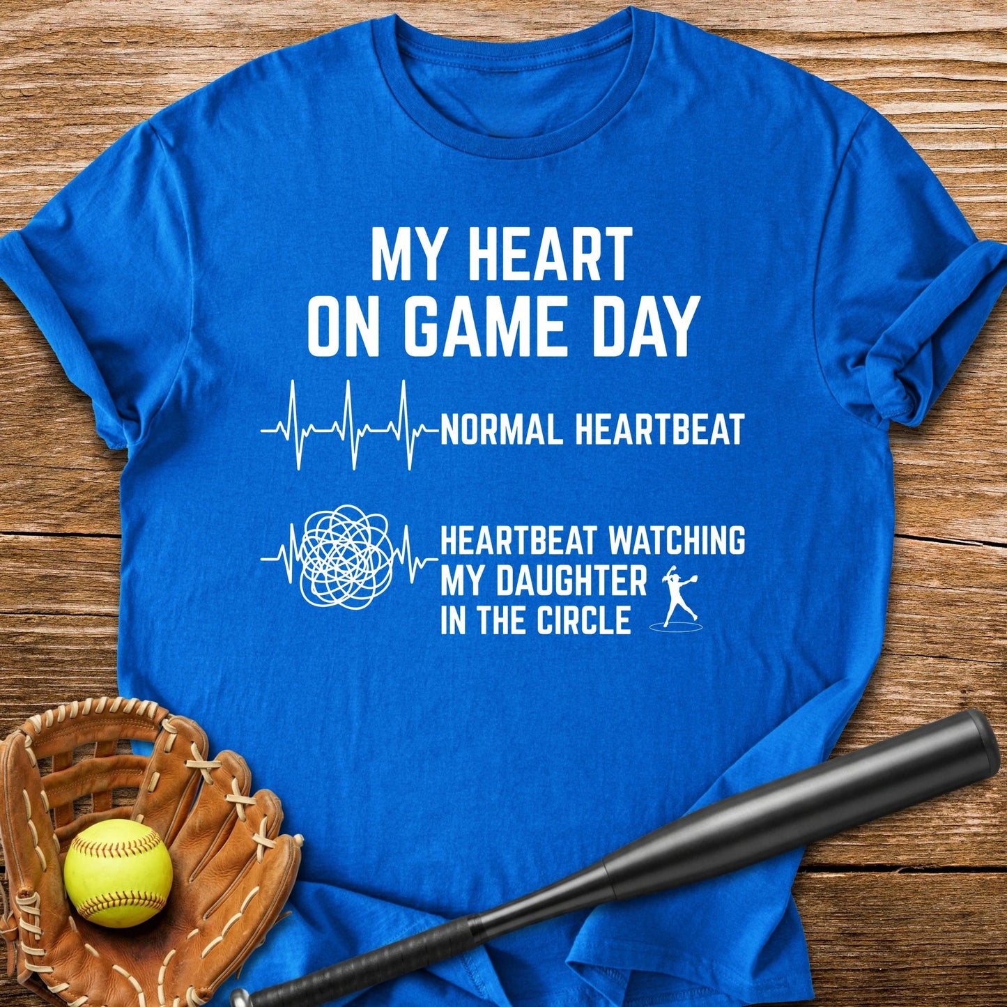 Daughter Circle Races My Heart - HomeRun PrintsT-Shirt