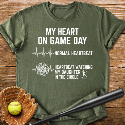 Daughter Circle Races My Heart - HomeRun PrintsT-Shirt