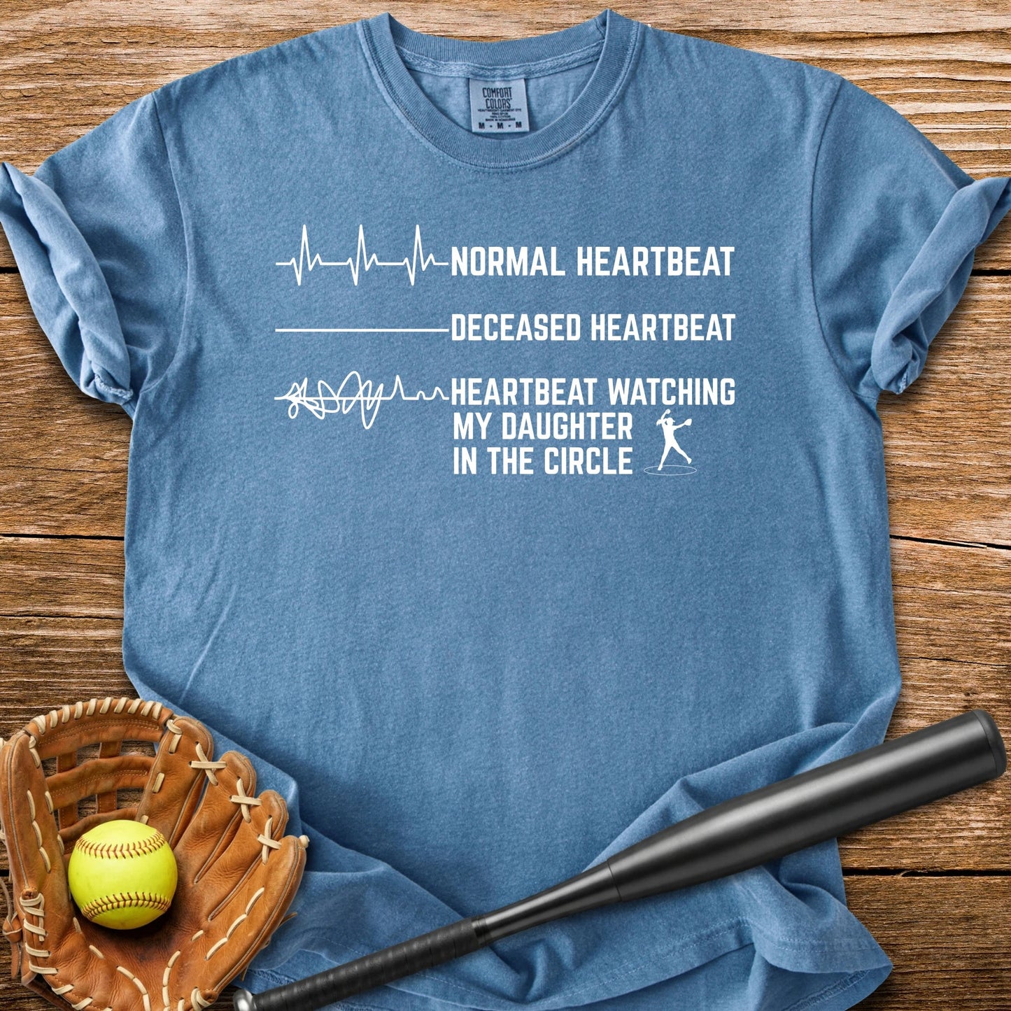 Daughter's Circle Flatlines Me - HomeRun PrintsComfort Colors