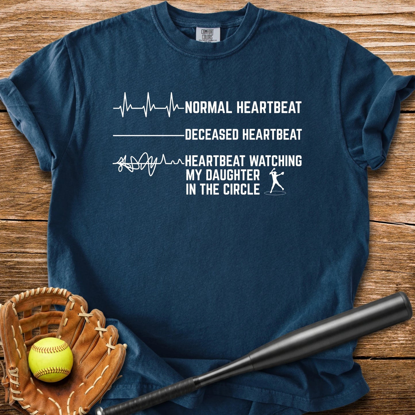 Daughter's Circle Flatlines Me - HomeRun PrintsComfort Colors