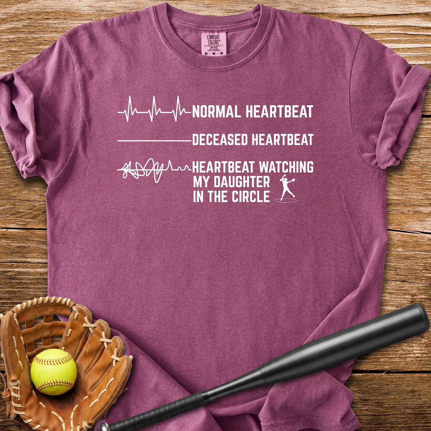 Daughter's Circle Flatlines Me - HomeRun PrintsComfort Colors
