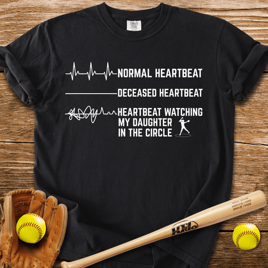 Daughter's Circle Flatlines Me T-Shirt - HomeRun PrintsComfort Colors