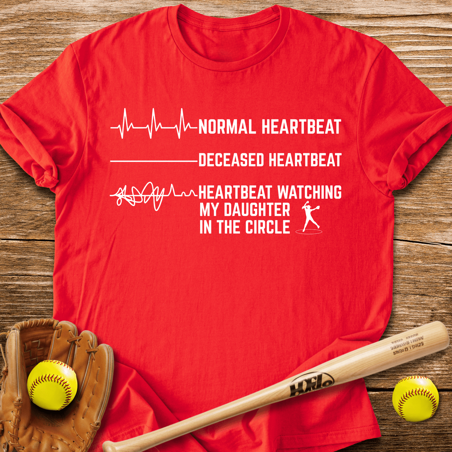 Daughter's Circle Flatlines Me T-Shirt - HomeRun PrintsT-Shirt