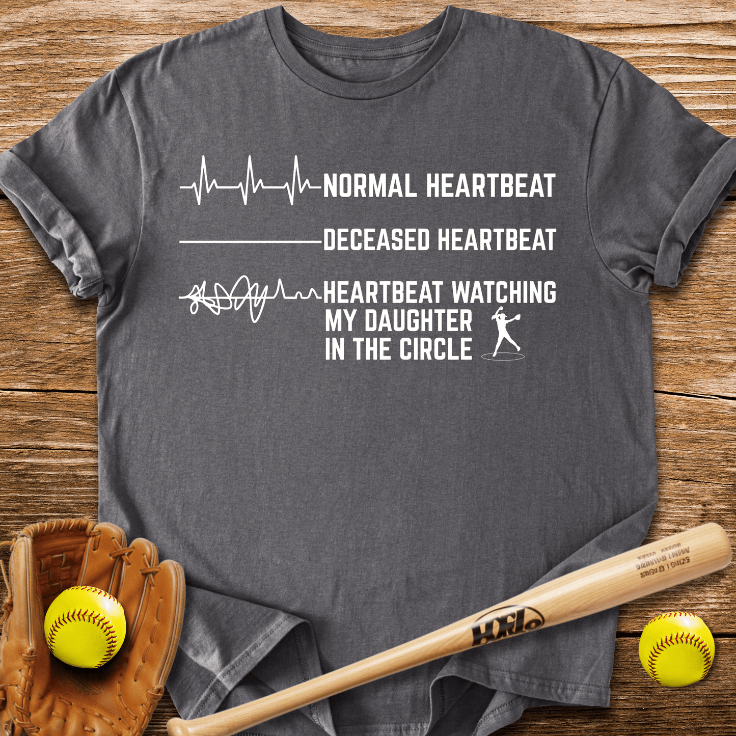Daughter's Circle Flatlines Me T-Shirt - HomeRun PrintsT-Shirt