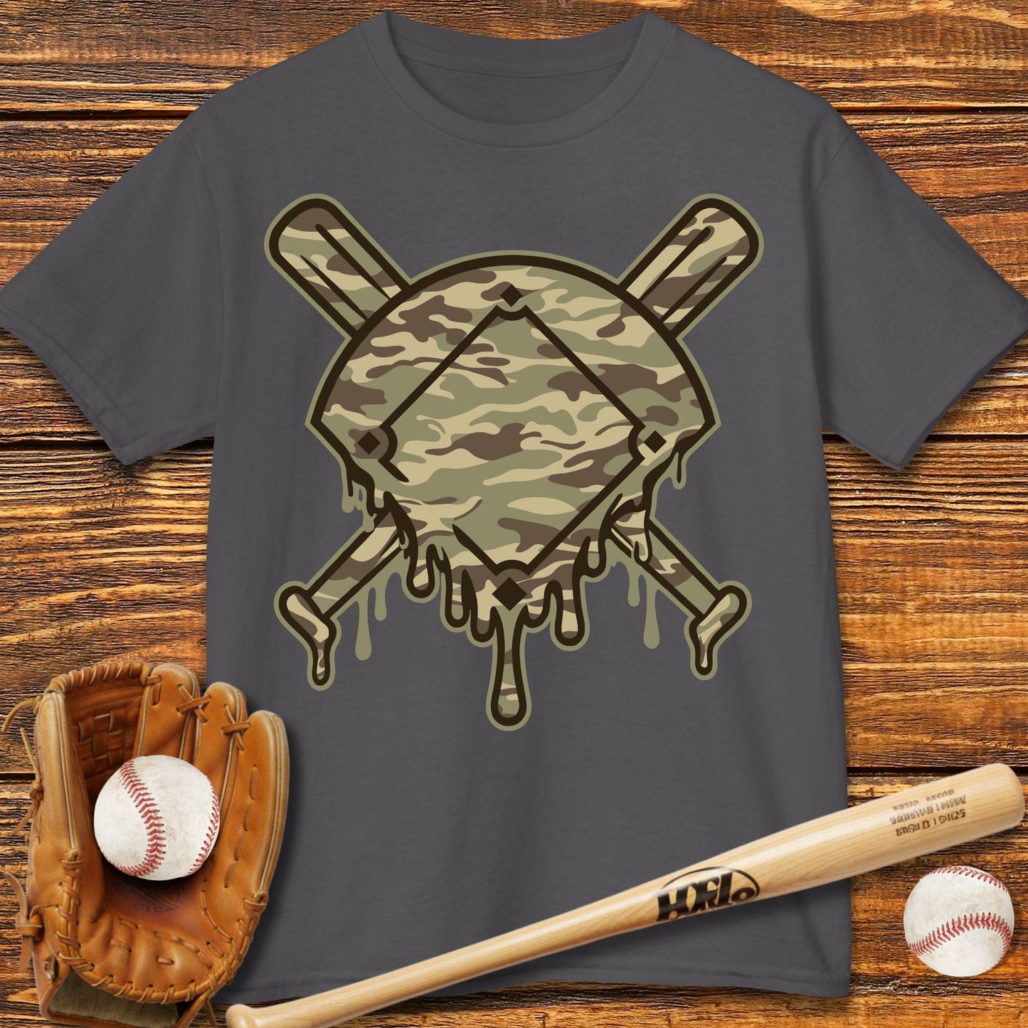 Diamond Camo Drip Kids T-shirt - HomeRun PrintsKids clothes