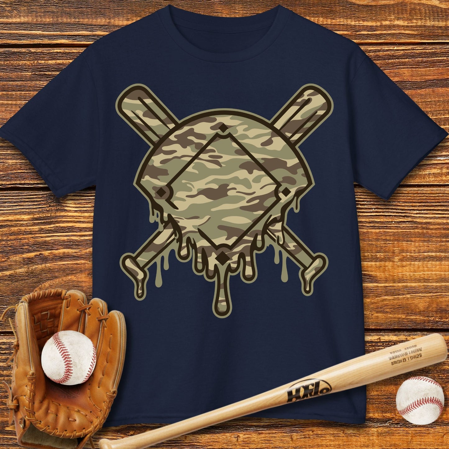 Diamond Camo Drip Kids T-shirt - HomeRun PrintsKids clothes