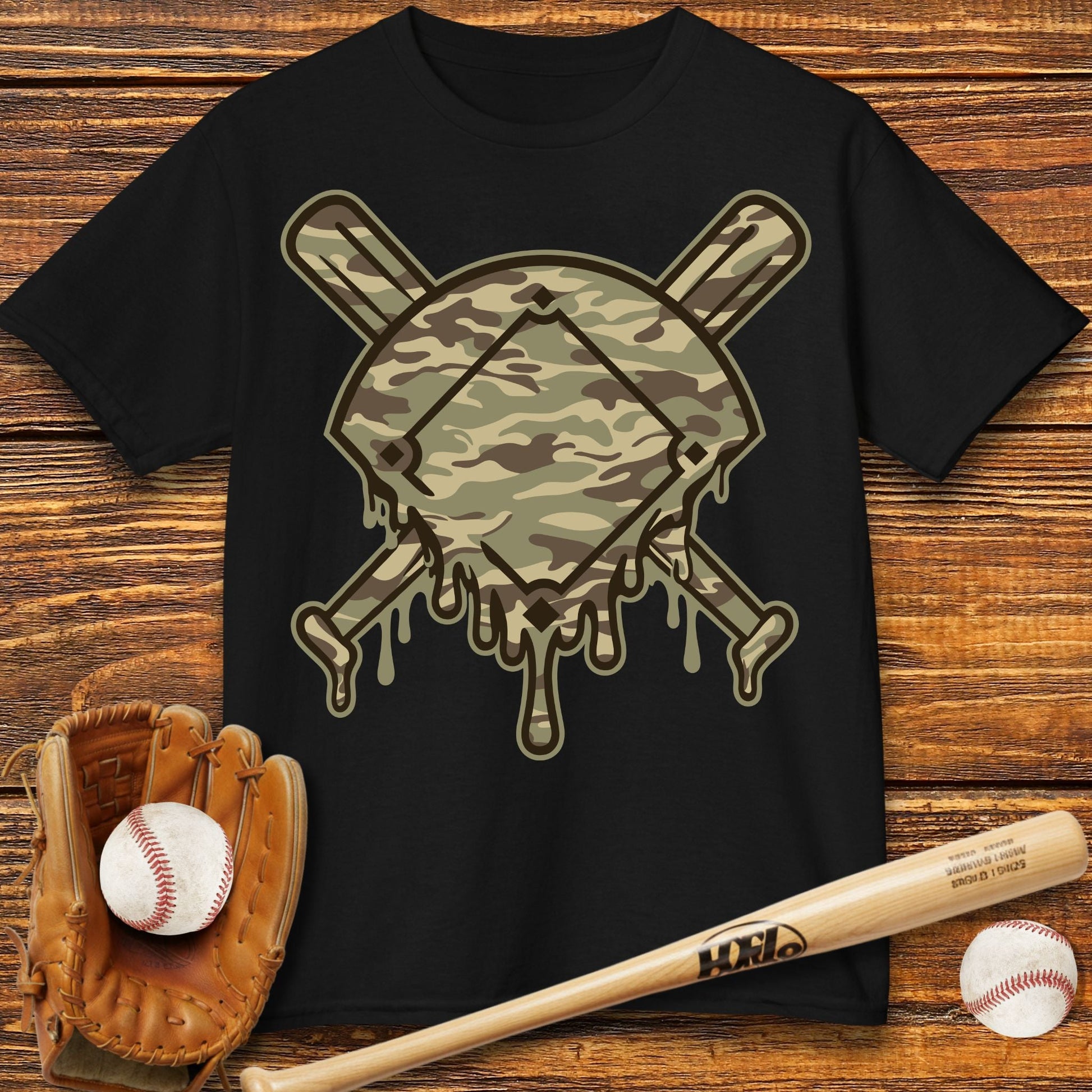 Diamond Camo Drip Kids T-shirt - HomeRun PrintsKids clothes