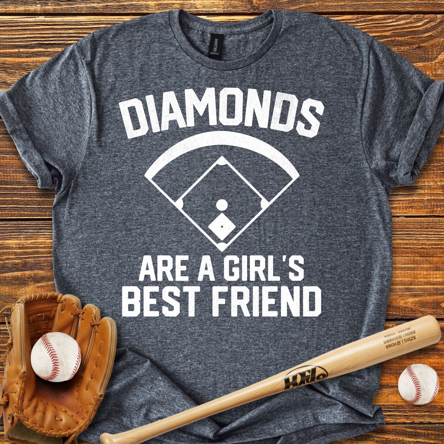 Diamonds Girls Best Friend T-Shirt - HomeRun PrintsT-Shirt