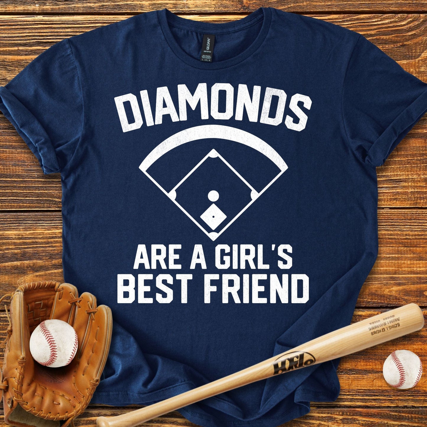 Diamonds Girls Best Friend T-Shirt - HomeRun PrintsT-Shirt