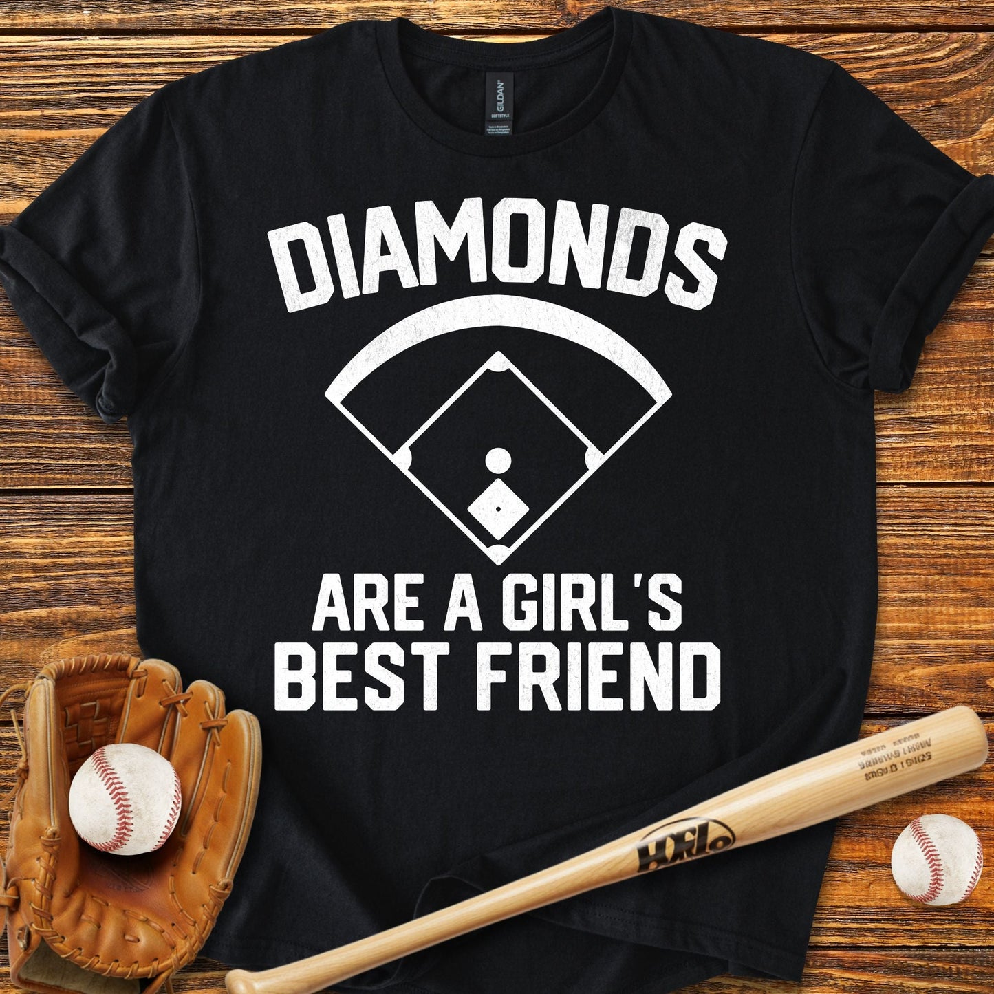Diamonds Girls Best Friend T-Shirt - HomeRun PrintsT-Shirt