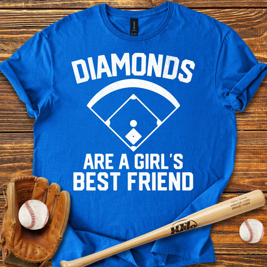 Diamonds Girls Best Friend T-Shirt - HomeRun PrintsT-Shirt