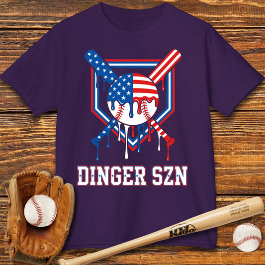 Dinger Szn Patriotic Kids T-shirt - HomeRun PrintsKids clothes