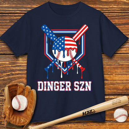 Dinger Szn Patriotic Kids T-shirt - HomeRun PrintsKids clothes