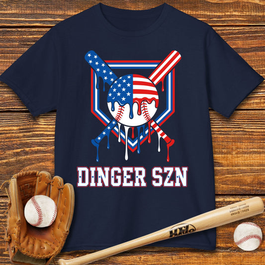 Dinger Szn Patriotic Kids T-shirt - HomeRun PrintsKids clothes