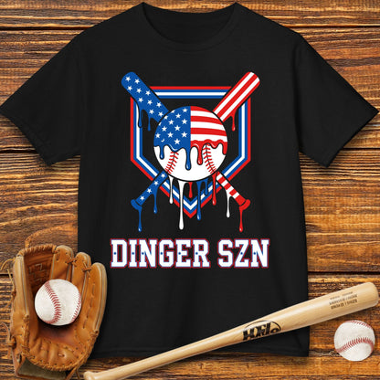 Dinger Szn Patriotic Kids T-shirt - HomeRun PrintsKids clothes