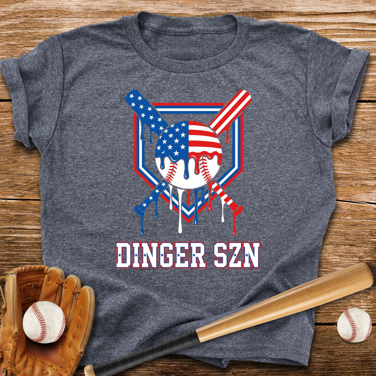 Dinger Szn Patriotic Youth Tee - HomeRun PrintsKids clothes