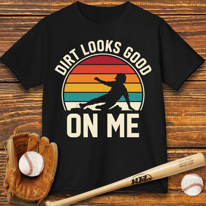 Dirt Looks Good On Me Kids T-shirt - HomeRun PrintsKids clothes
