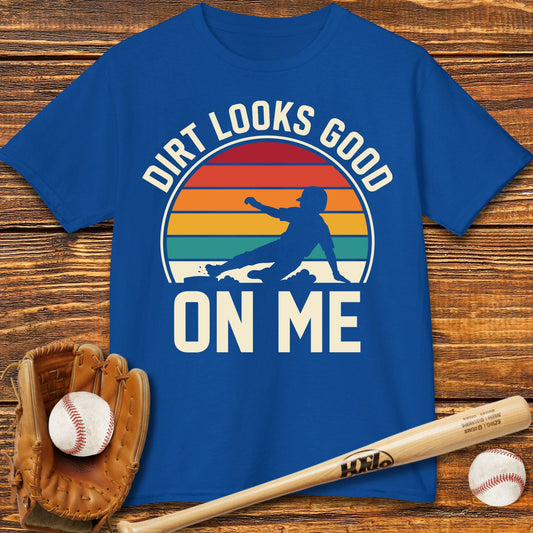 Dirt Looks Good On Me Kids T-shirt - HomeRun PrintsKids clothes