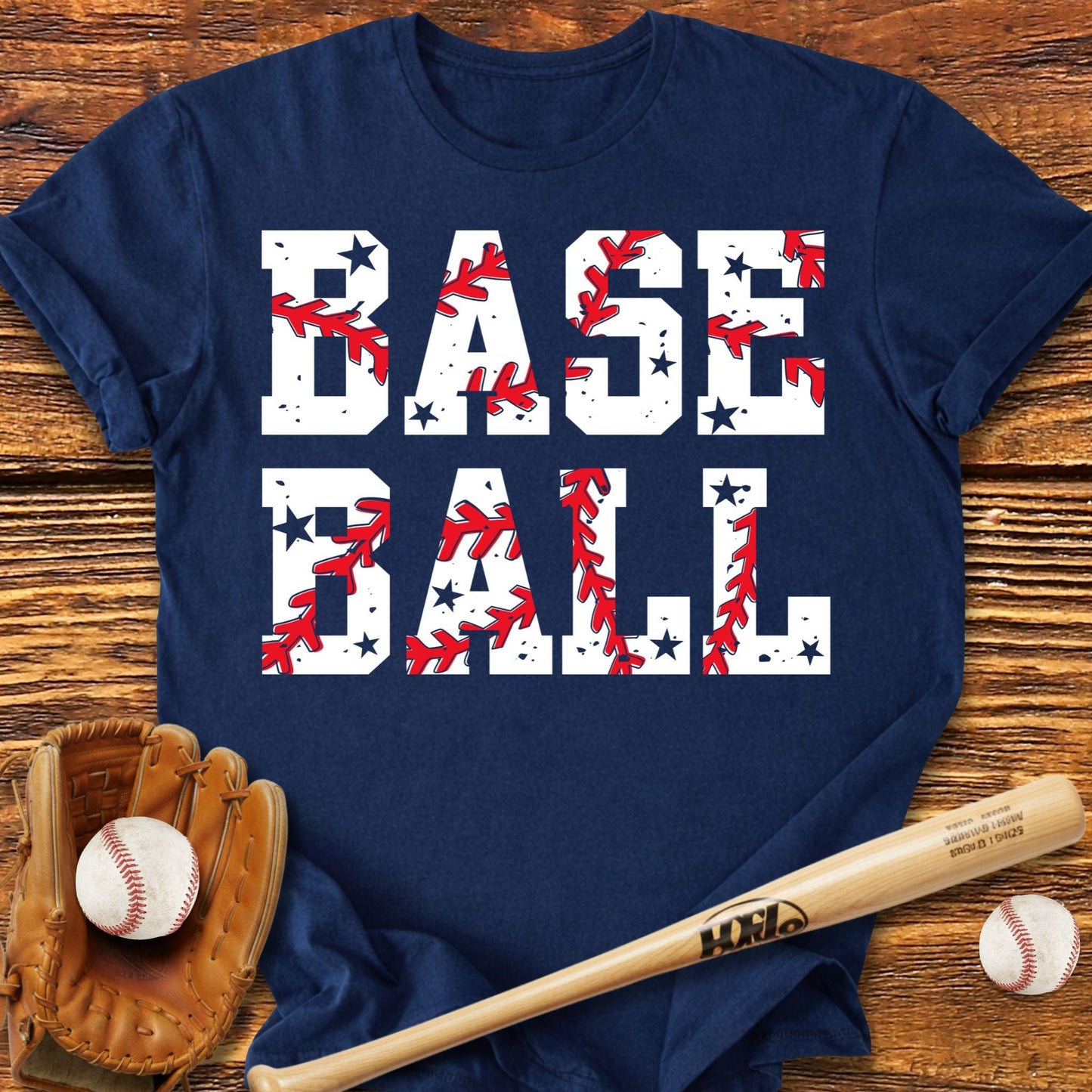 Distressed Baseball T-Shirt - HomeRun PrintsT-Shirt