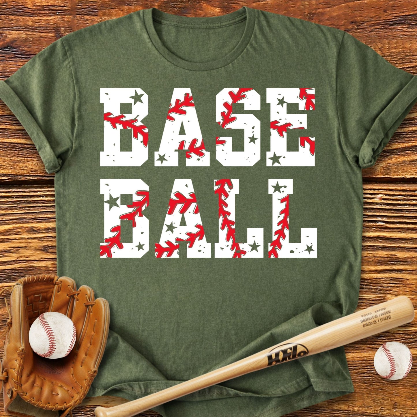 Distressed Baseball T-Shirt - HomeRun PrintsT-Shirt