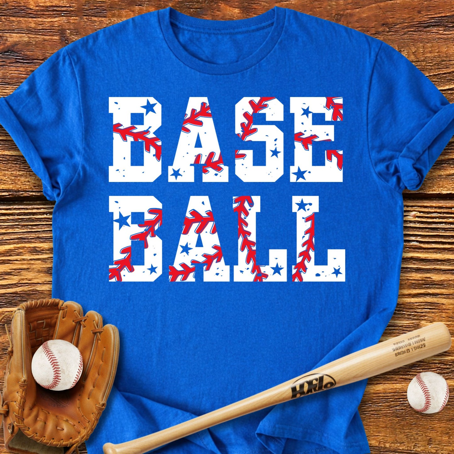 Distressed Baseball T-Shirt - HomeRun PrintsT-Shirt