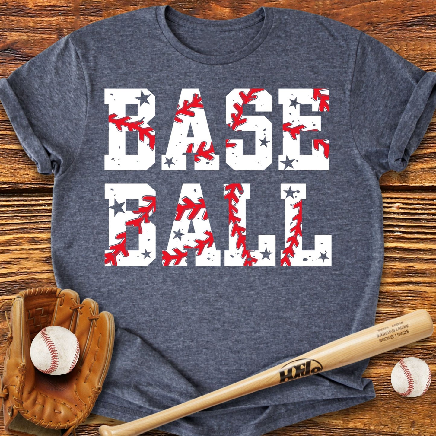 Distressed Baseball T-Shirt - HomeRun PrintsT-Shirt