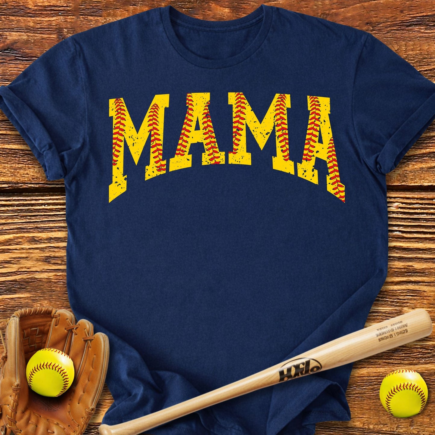 Distressed Softball Mom T-Shirt - HomeRun PrintsT-Shirt