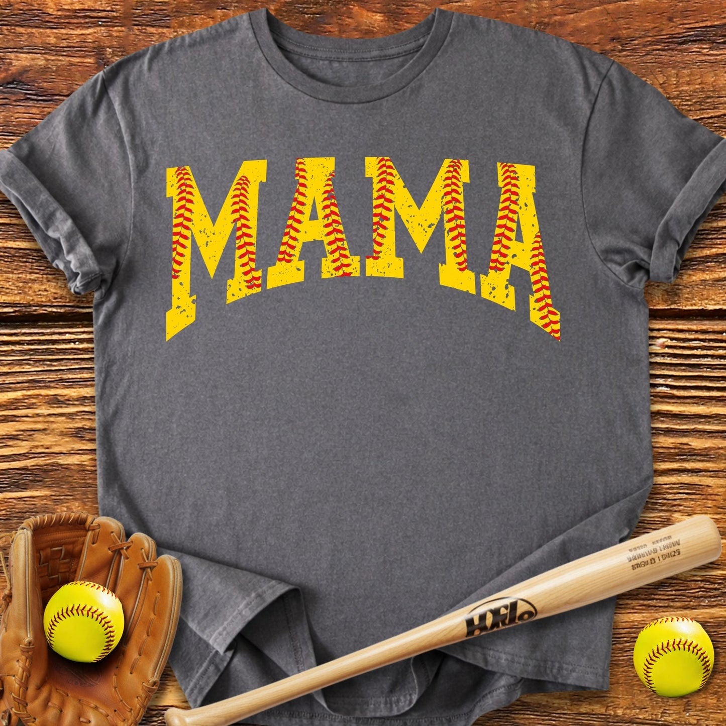 Distressed Softball Mom T-Shirt - HomeRun PrintsT-Shirt