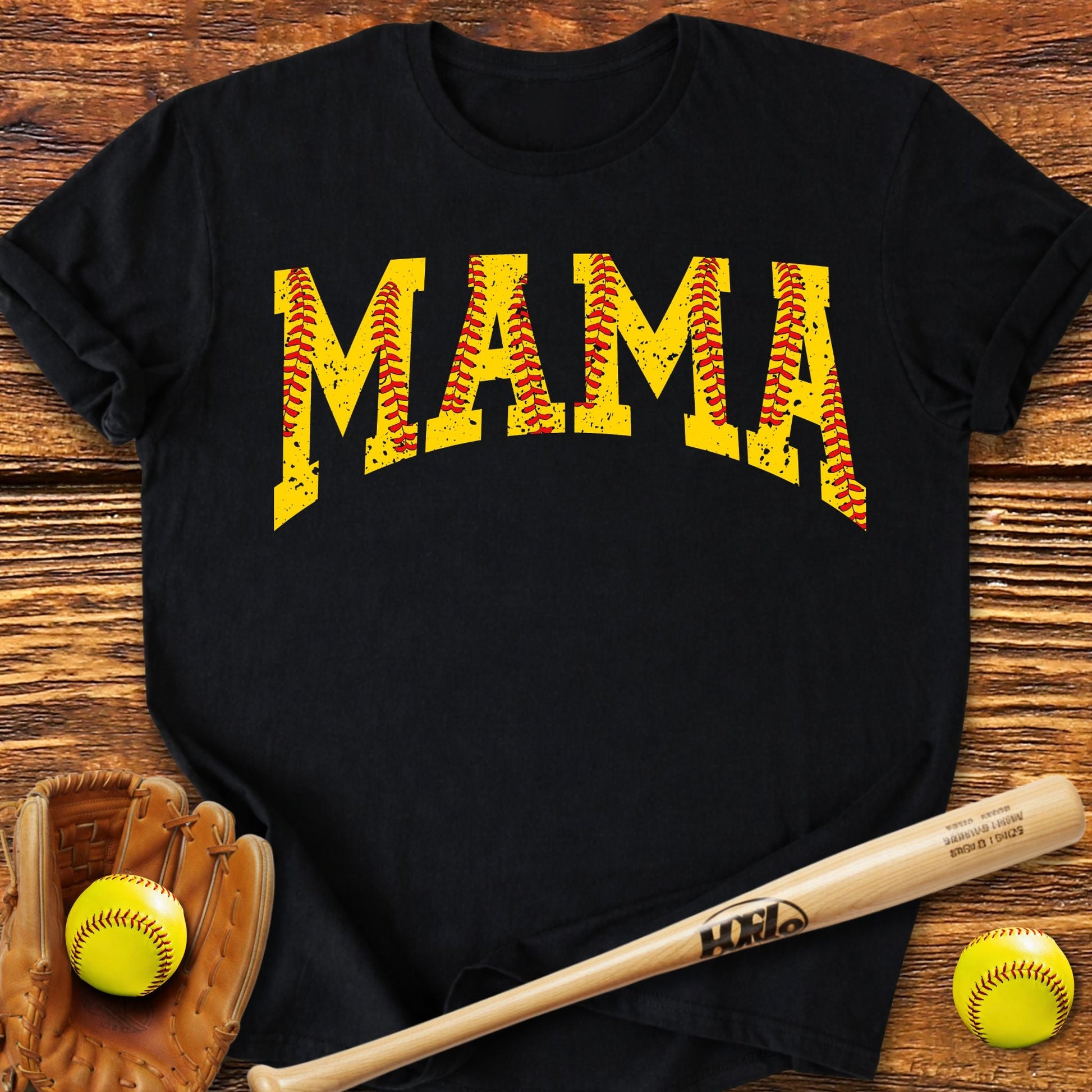 Distressed Softball Mom T-Shirt - HomeRun PrintsT-Shirt