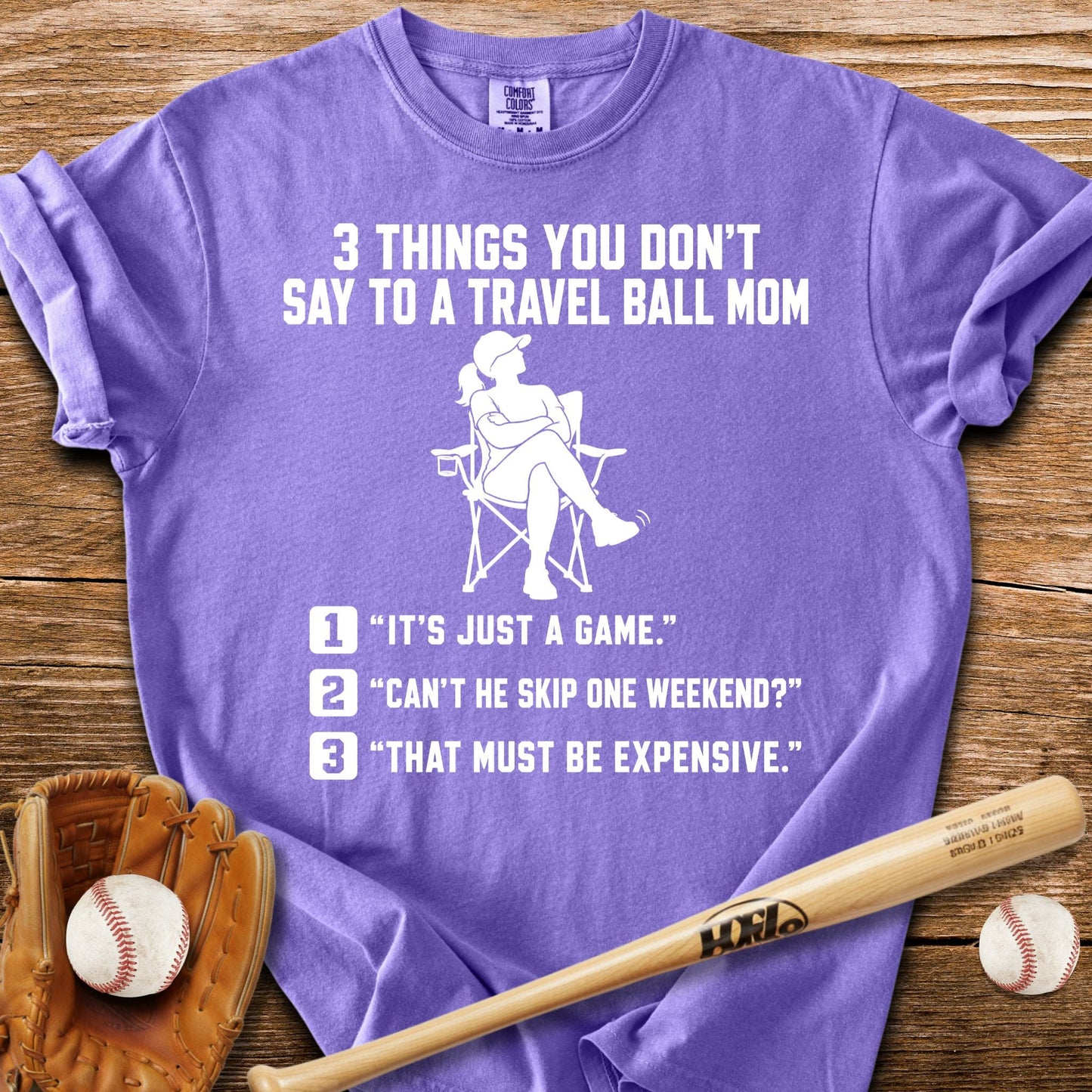 Don't Test A Travel Ball Mom T-Shirt - HomeRun PrintsComfort Colors