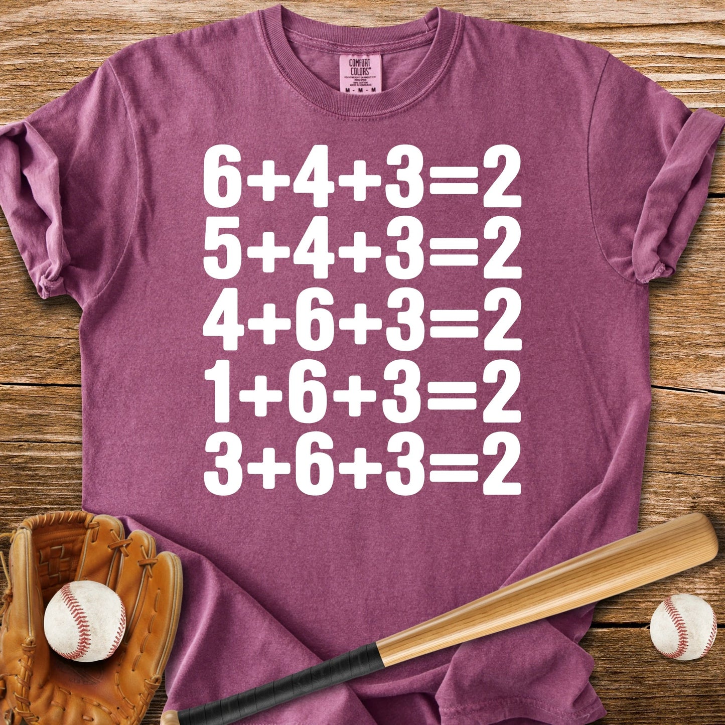 Double Play Math Plain - HomeRun PrintsComfort Colors