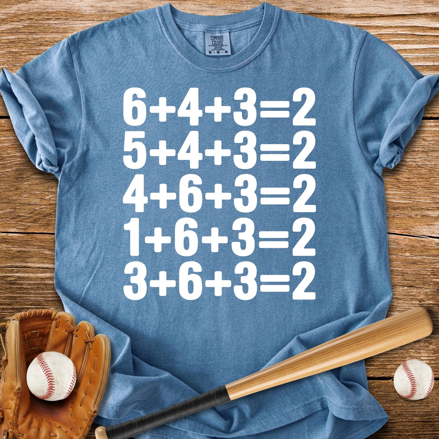 Double Play Math Plain - HomeRun PrintsComfort Colors