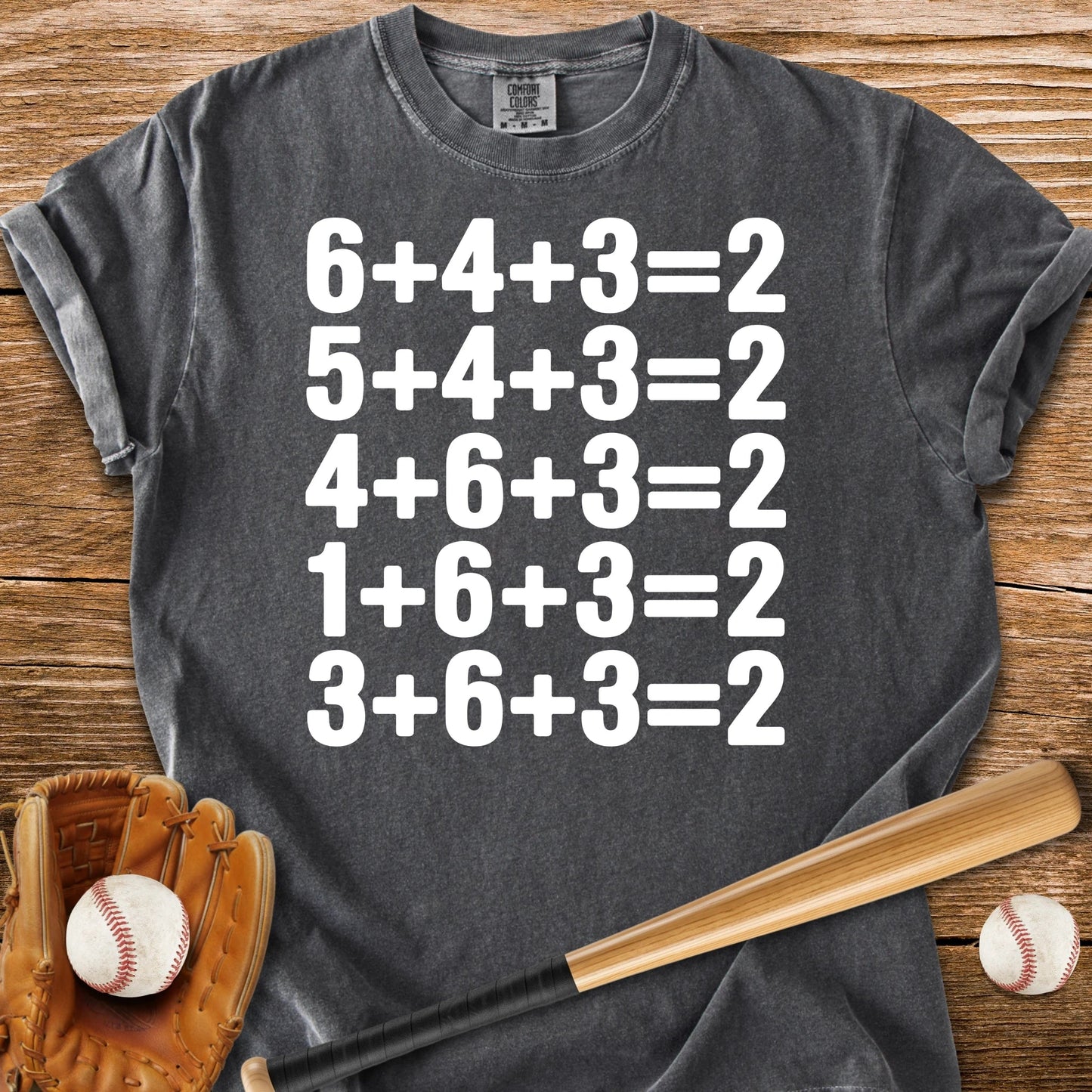 Double Play Math Plain - HomeRun PrintsComfort Colors