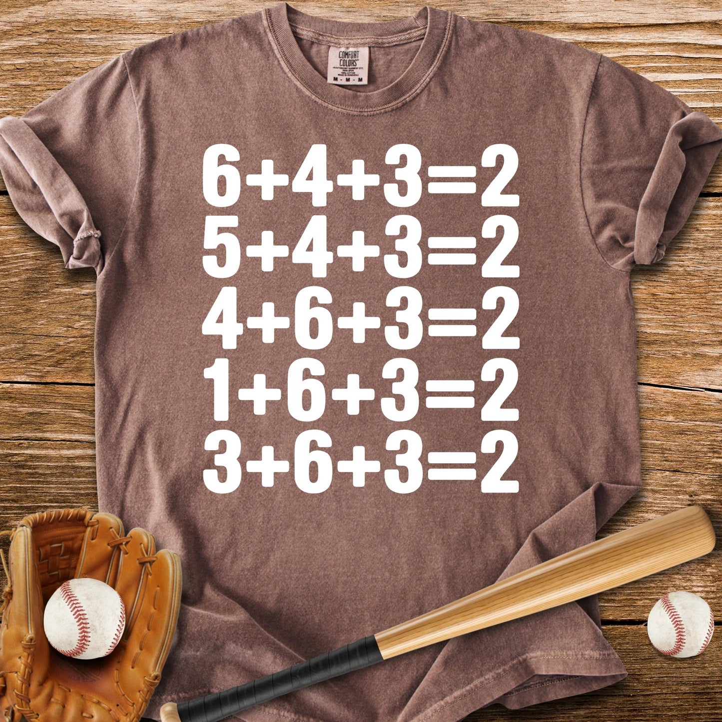 Double Play Math Plain - HomeRun PrintsComfort Colors