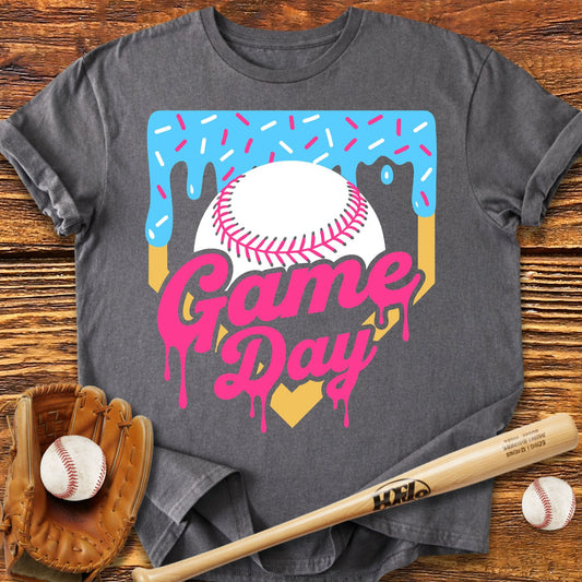 Drip Baseball Game Day Adult T-shirt - HomeRun PrintsT-Shirt