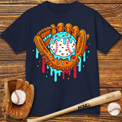 Drip Baseball Glove Kids T-Shirt - HomeRun PrintsKids clothes