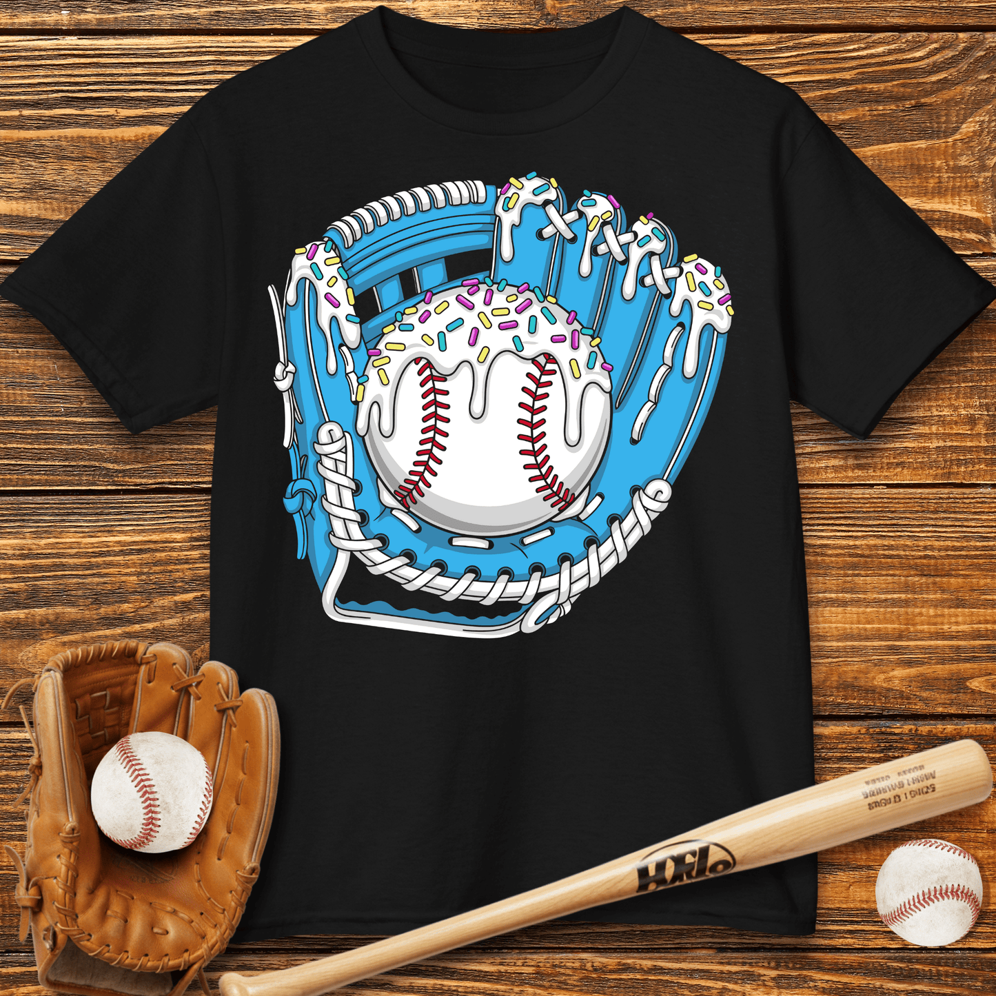 Drip Baseball Glove Kids T-Shirt - HomeRun PrintsKids clothes